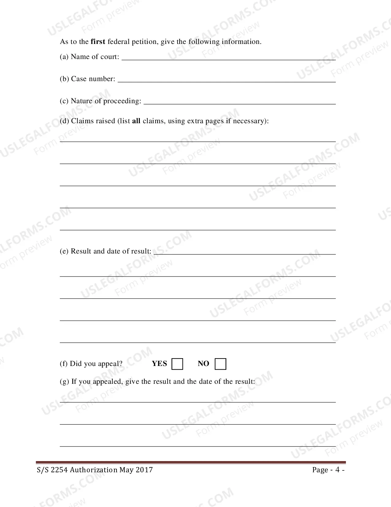 Preview Application for Second or Successive Petition Under 28 U.S.C. 2254 (state)