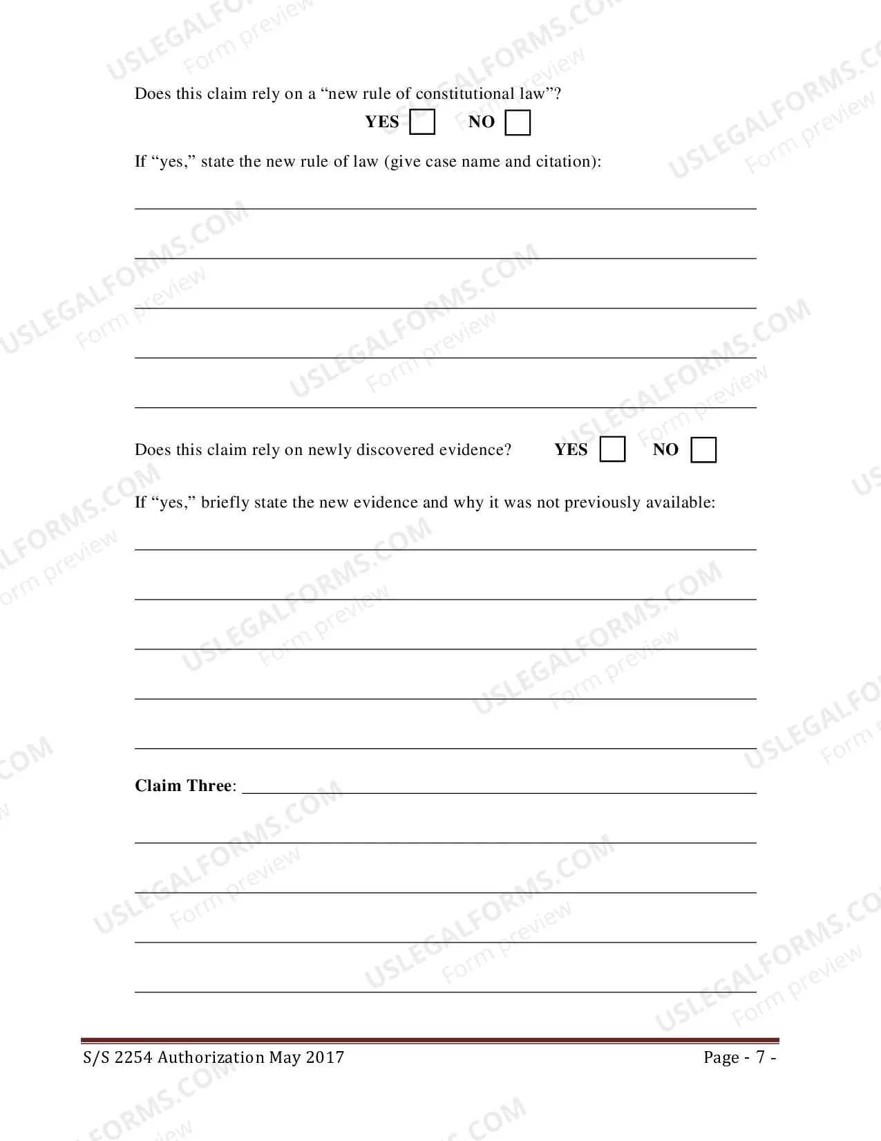 Preview Application for Second or Successive Petition Under 28 U.S.C. 2254 (state)