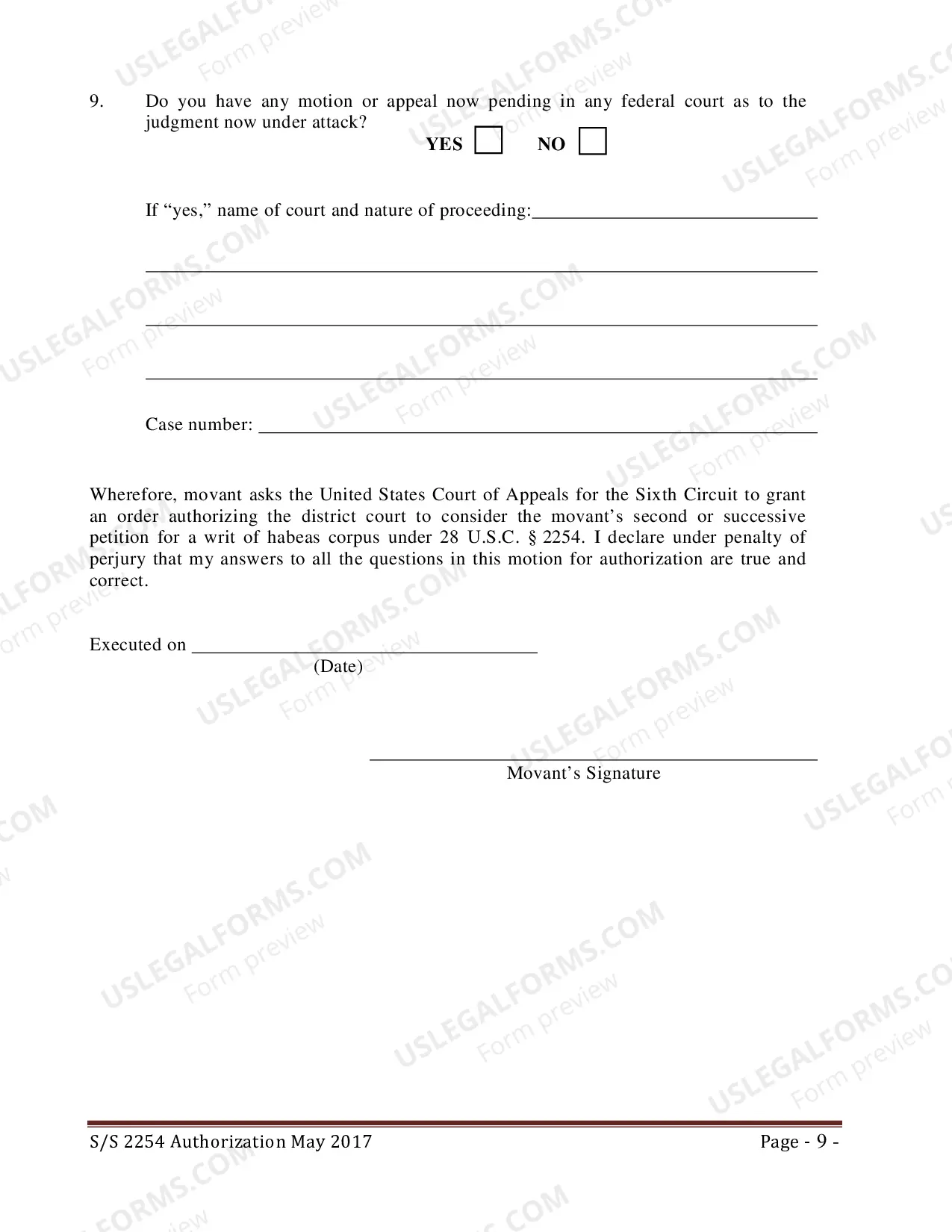 Preview Application for Second or Successive Petition Under 28 U.S.C. 2254 (state)