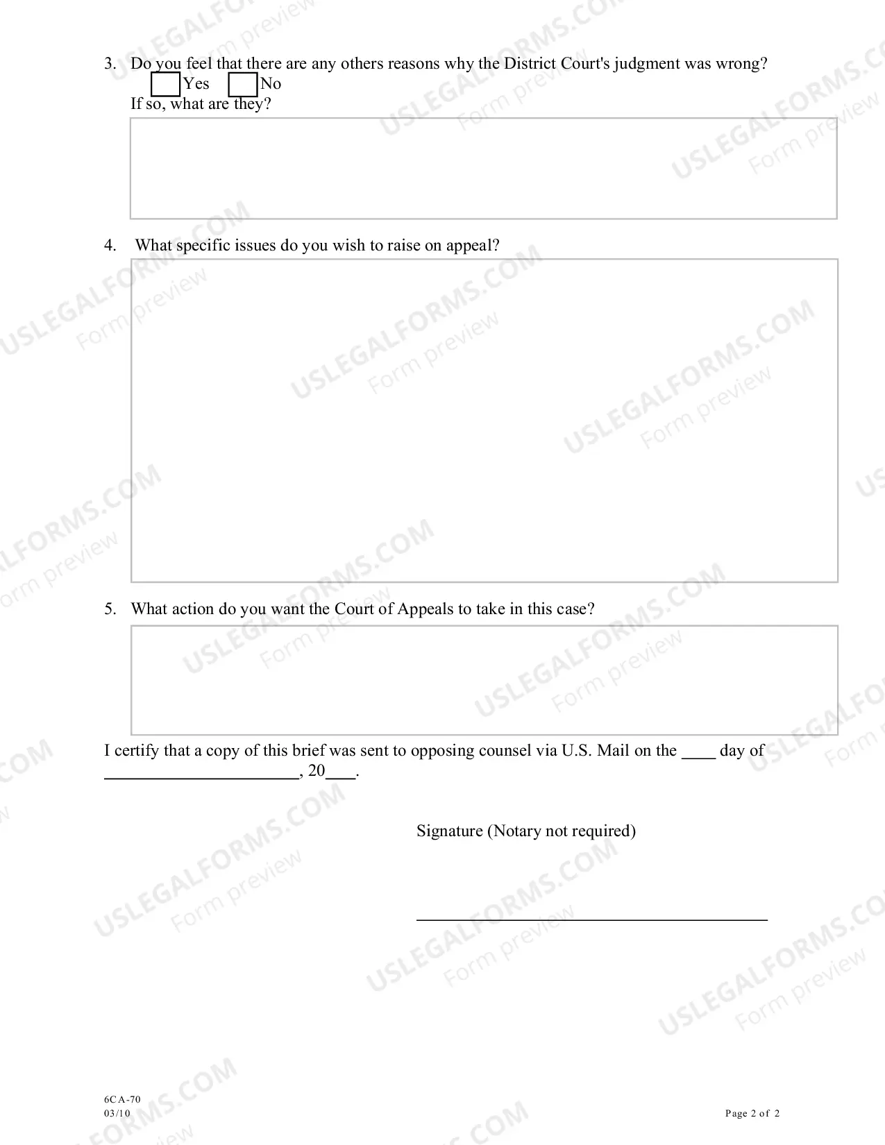 Preview Pro-Se Appellant's Brief