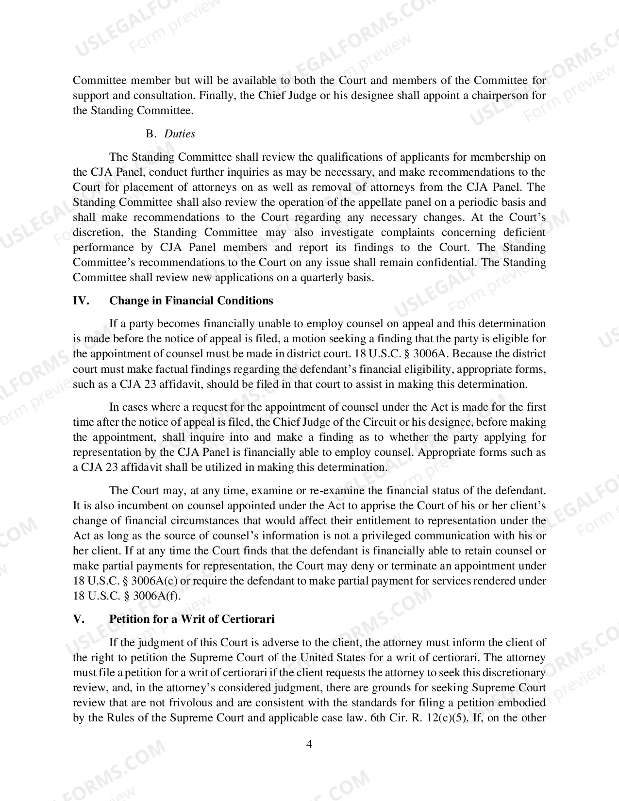 Preview CJA Plan