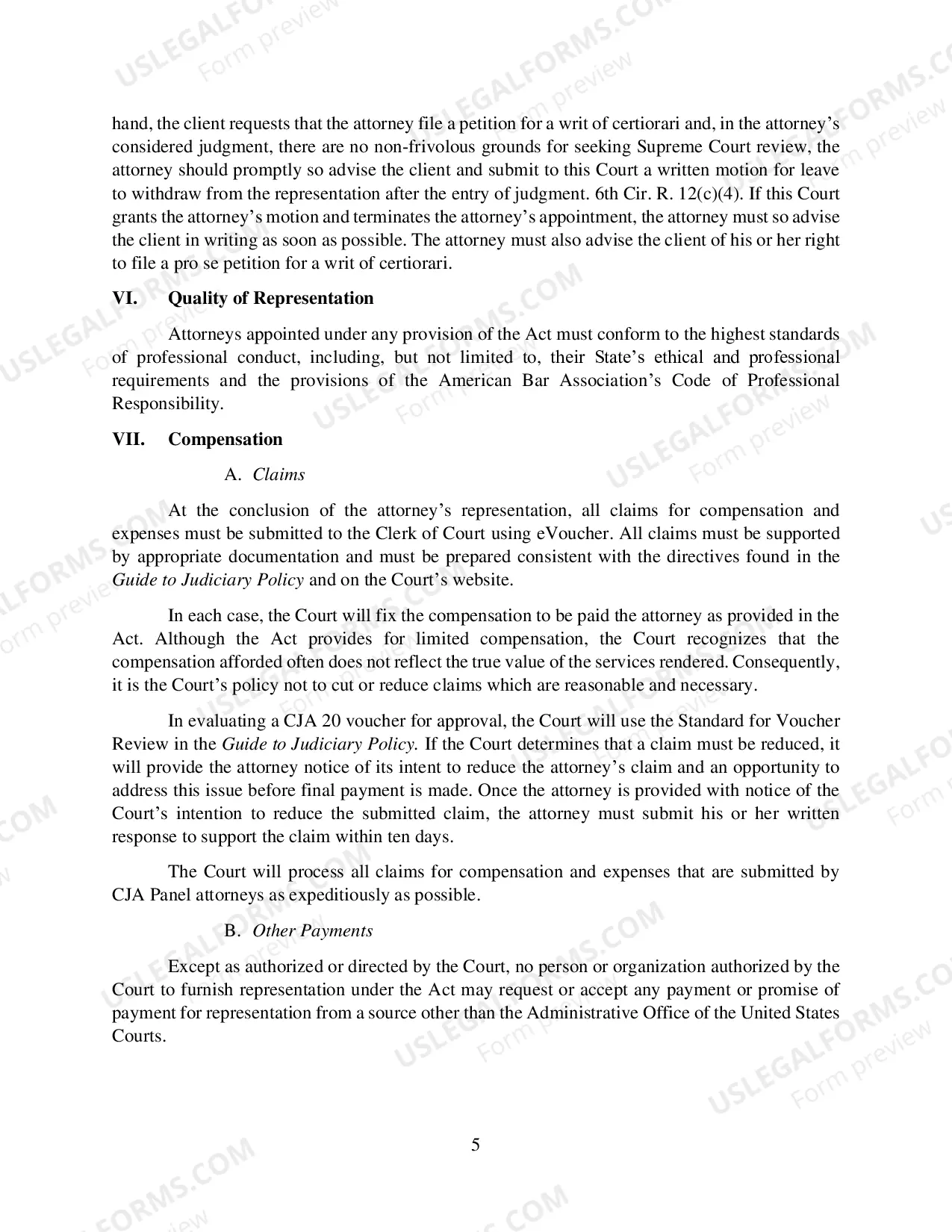 Preview CJA Plan