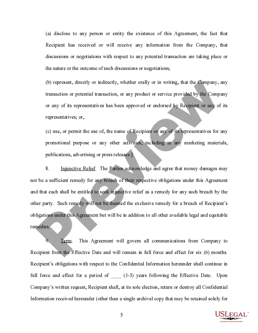 Get Confidentiality Agreement between LifeScience Company and Venture Captalist Preview Confidentiality Agreement between LifeScience Company and Venture Captalist