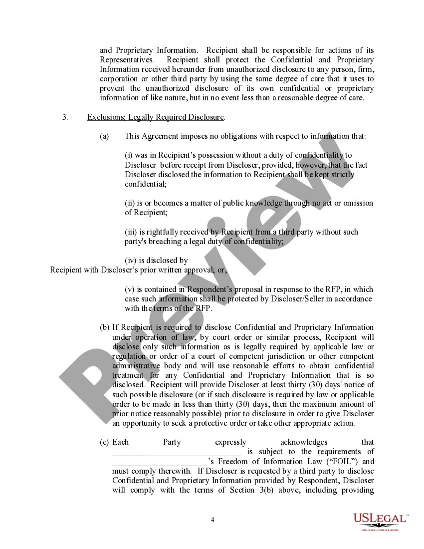 Preview Mutual Non-Disclosure Agreement with Public Authority