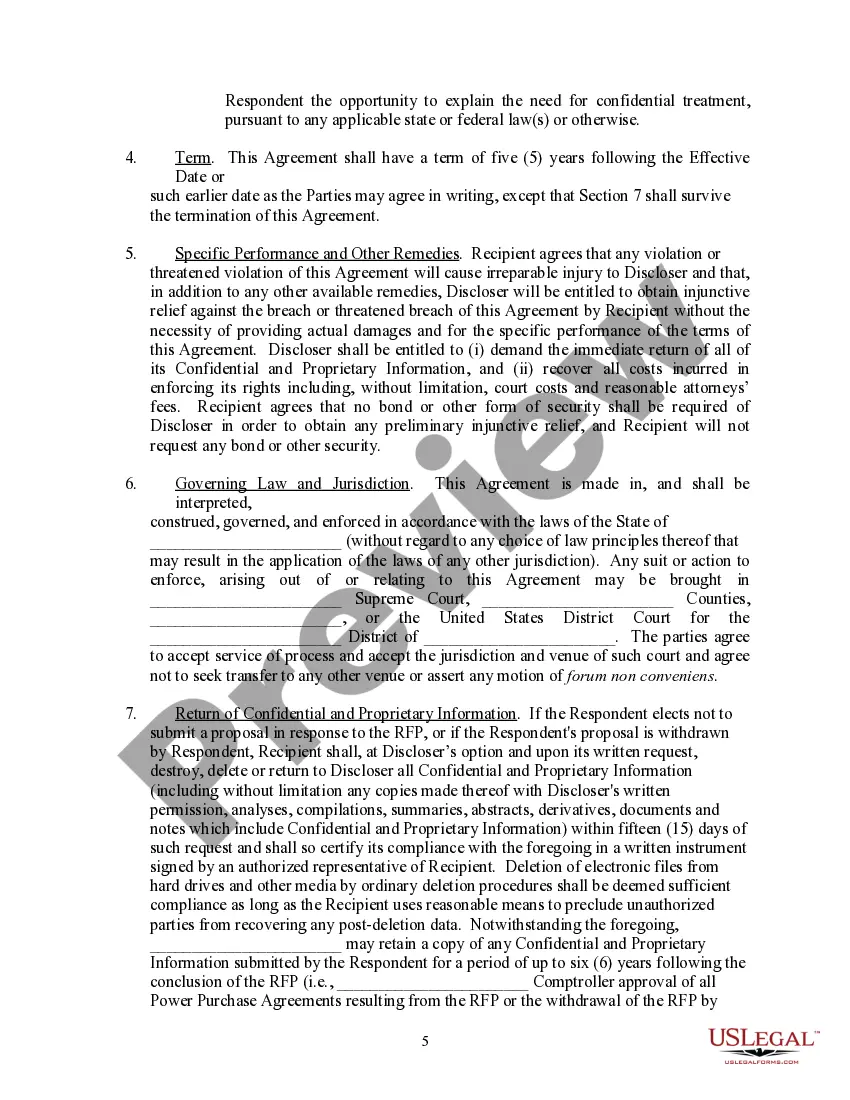 Preview Mutual Non-Disclosure Agreement with Public Authority