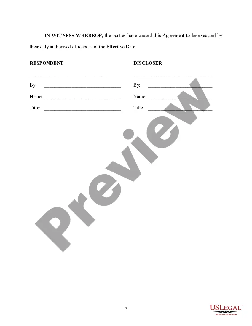 Preview Mutual Non-Disclosure Agreement with Public Authority