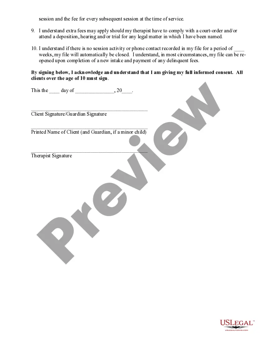 Get Informed Consent Form for Family and Marriage Therapy Preview Informed Consent Form for Family and Marriage Therapy