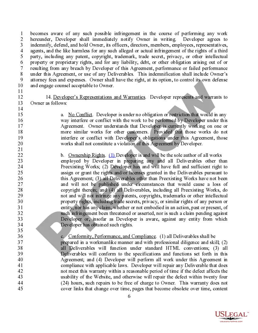 Get Website Development Agreement with Confidentiality Clause Preview Website Development Agreement with Confidentiality Clause