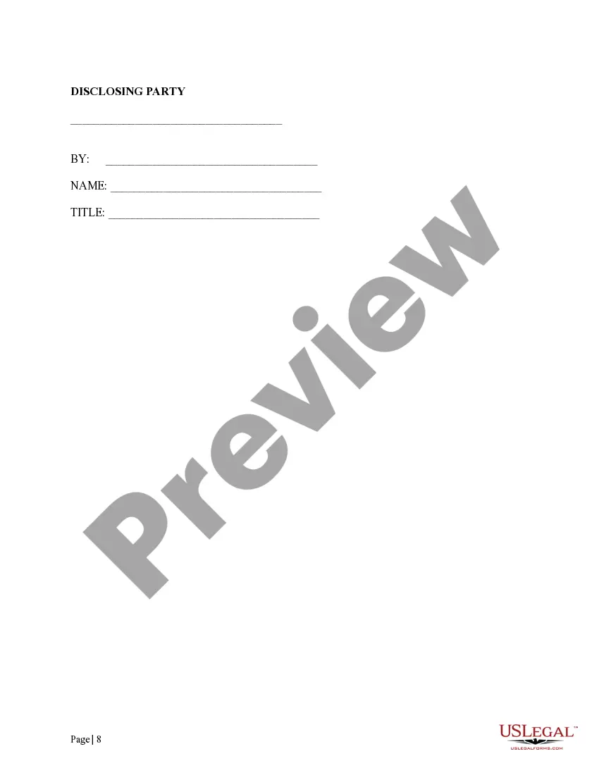 Preview Confidentiality Agreement for Offshore Operations without Limited Disclosure Clause