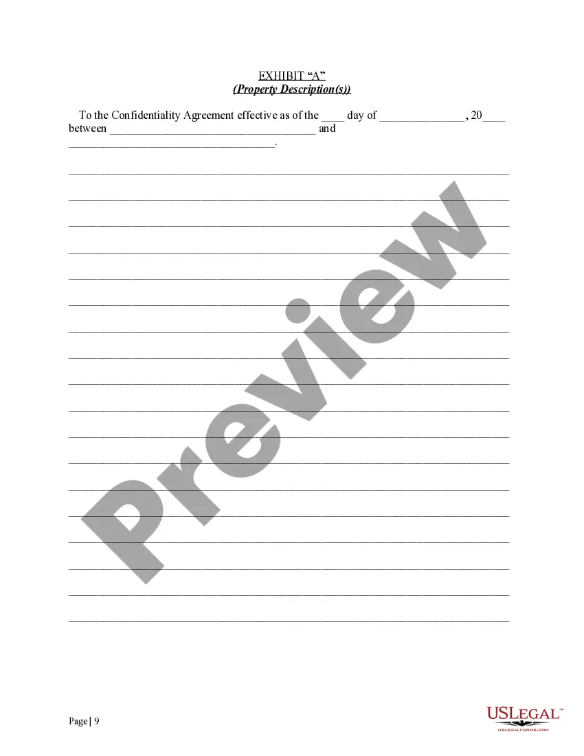 Preview Confidentiality Agreement for Offshore Operations without Limited Disclosure Clause