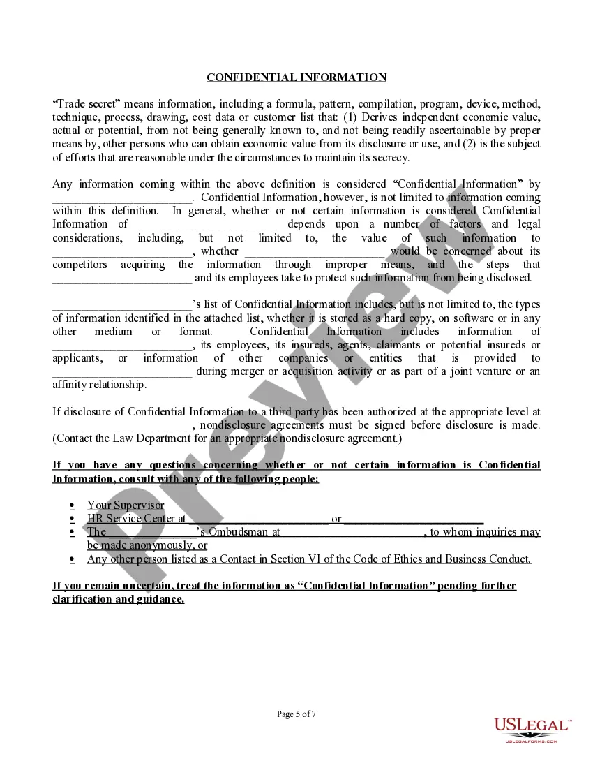 Preview New Hire Employee Agreement