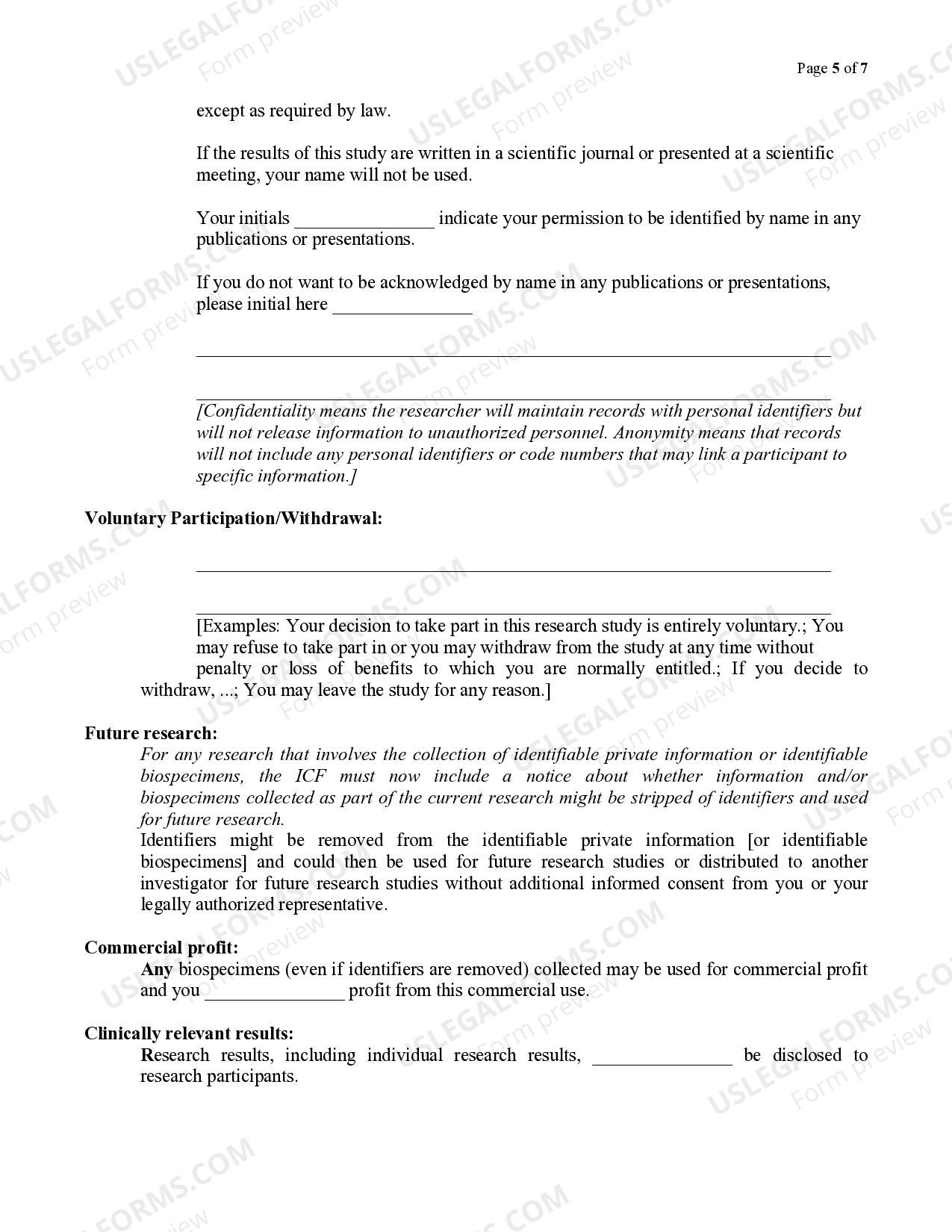 Informed Consent Form, Online Consent Form and Informed Consent