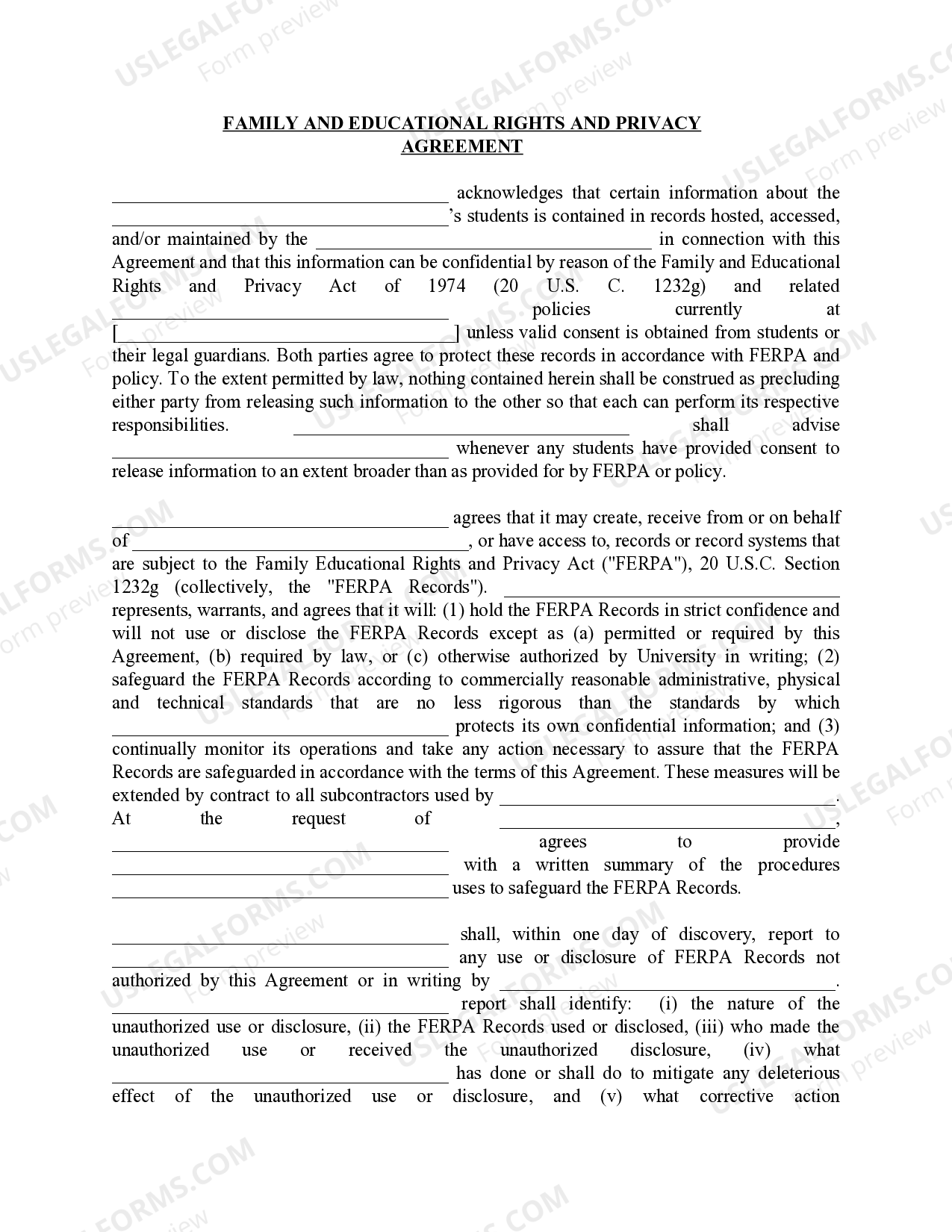 Family and Educational Rights and Privacy Act of 1974 Rights and ...
