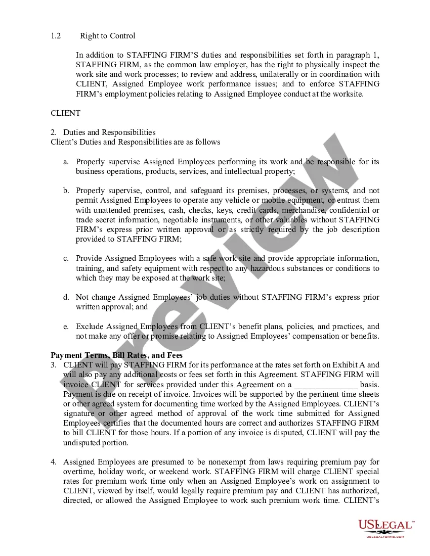 Preview General Staffing Agreement