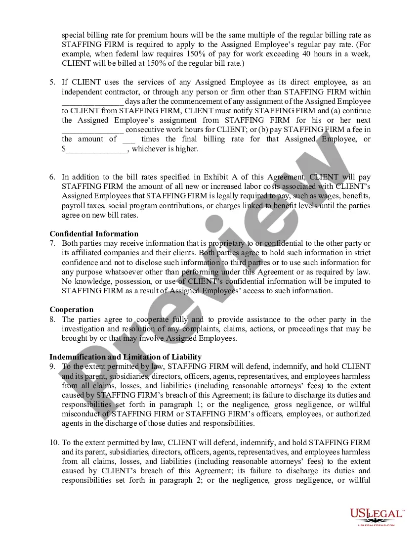 Preview General Staffing Agreement