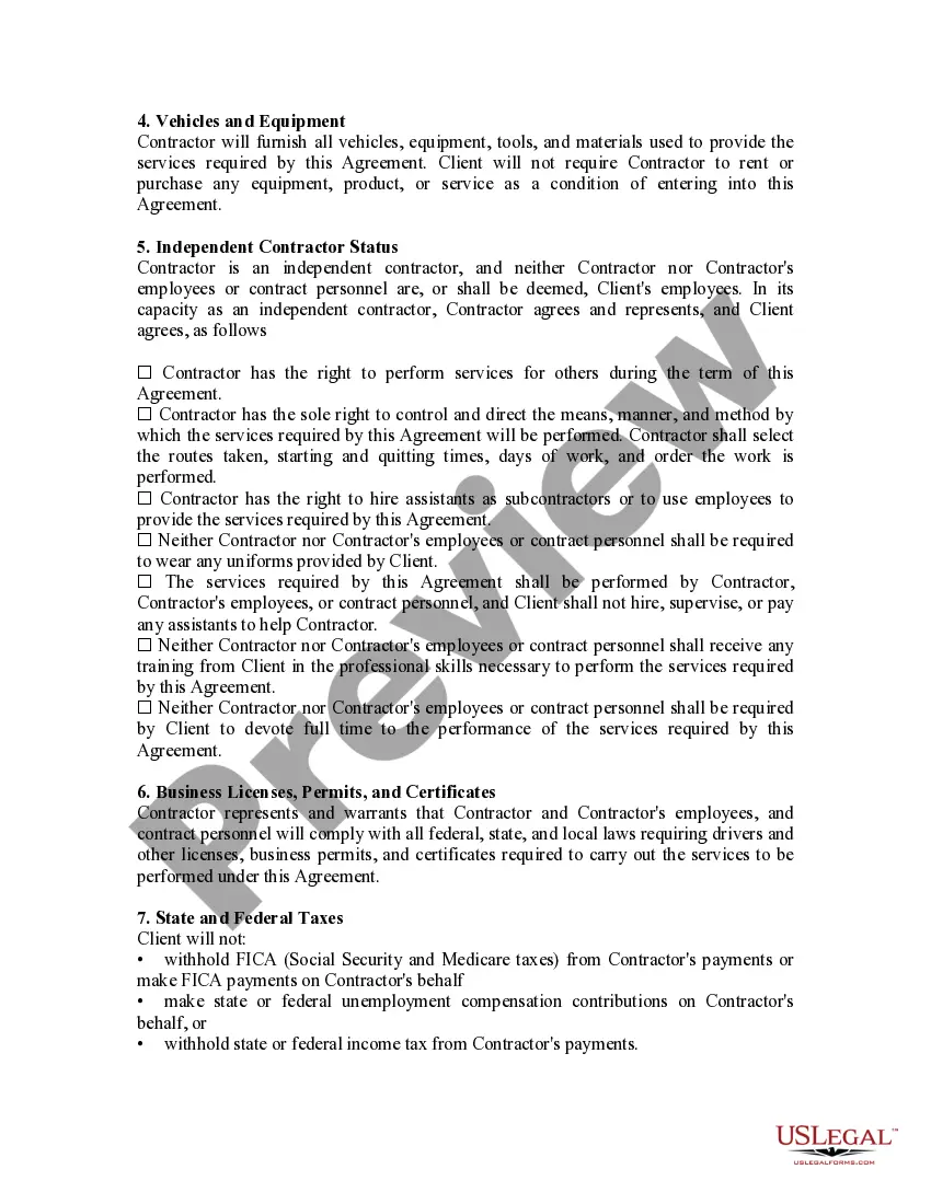 Get Independent Contract Agreement Preview Independent Contract Agreement