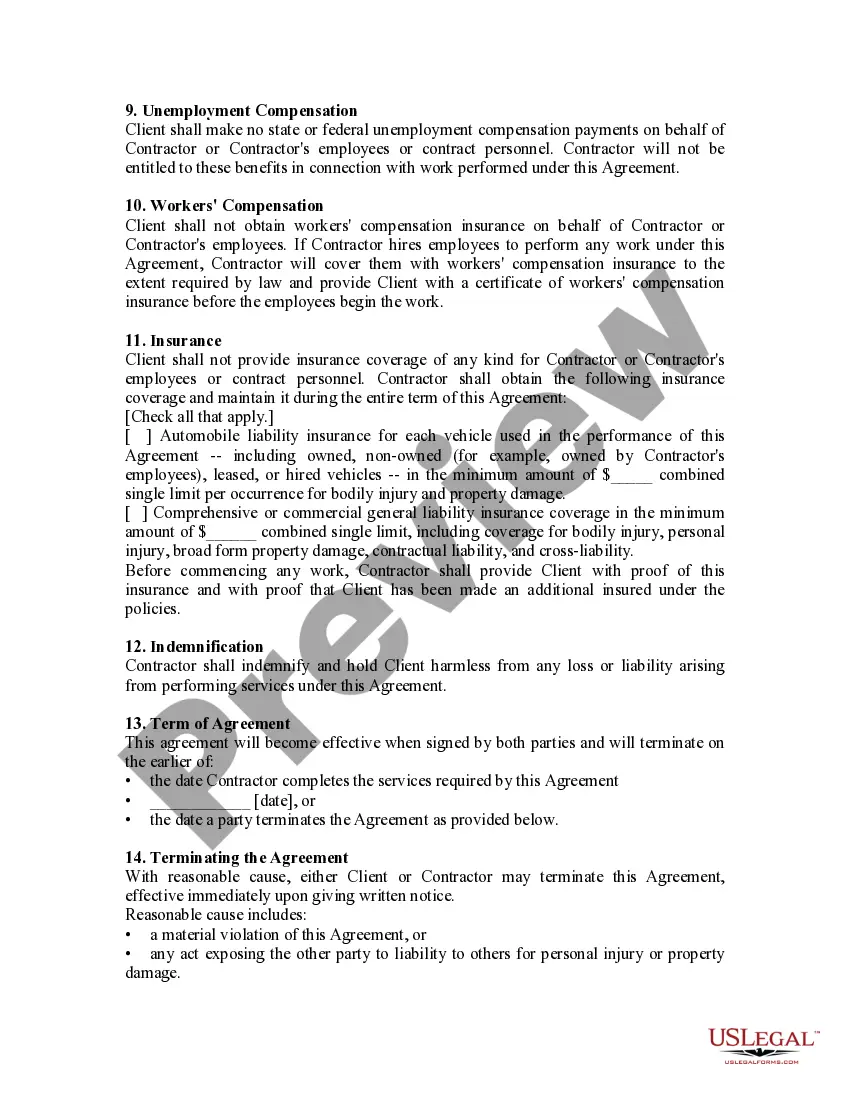 Get Independent Contract Agreement Preview Independent Contract Agreement