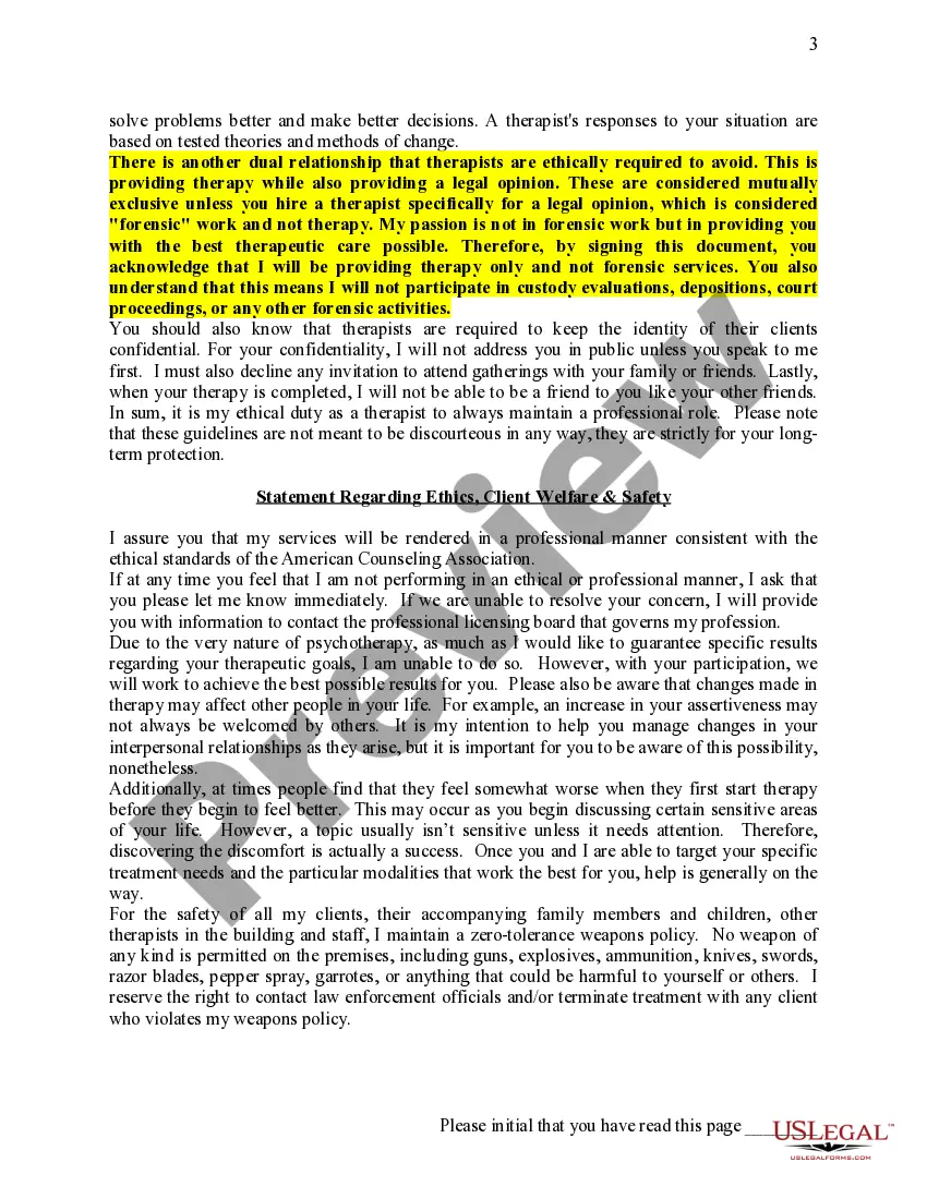 Get Informed Consent & Authorization for Traditional and Virtual Counseling Preview Informed Consent & Authorization for Traditional and Virtual Counseling