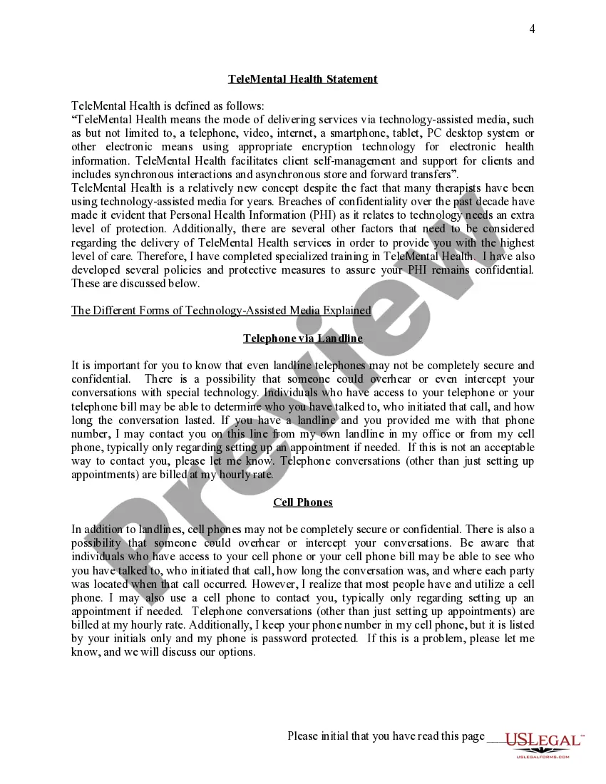 Get Informed Consent & Authorization for Traditional and Virtual Counseling Preview Informed Consent & Authorization for Traditional and Virtual Counseling