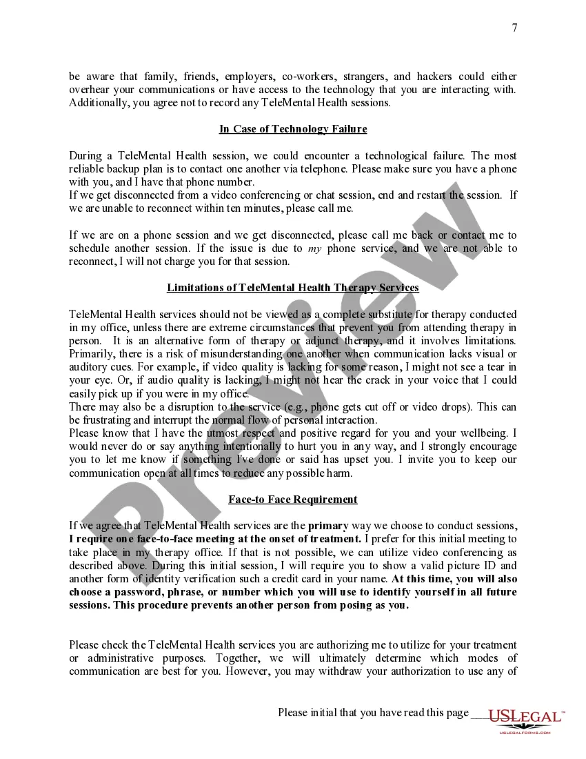 Get Informed Consent & Authorization for Traditional and Virtual Counseling Preview Informed Consent & Authorization for Traditional and Virtual Counseling