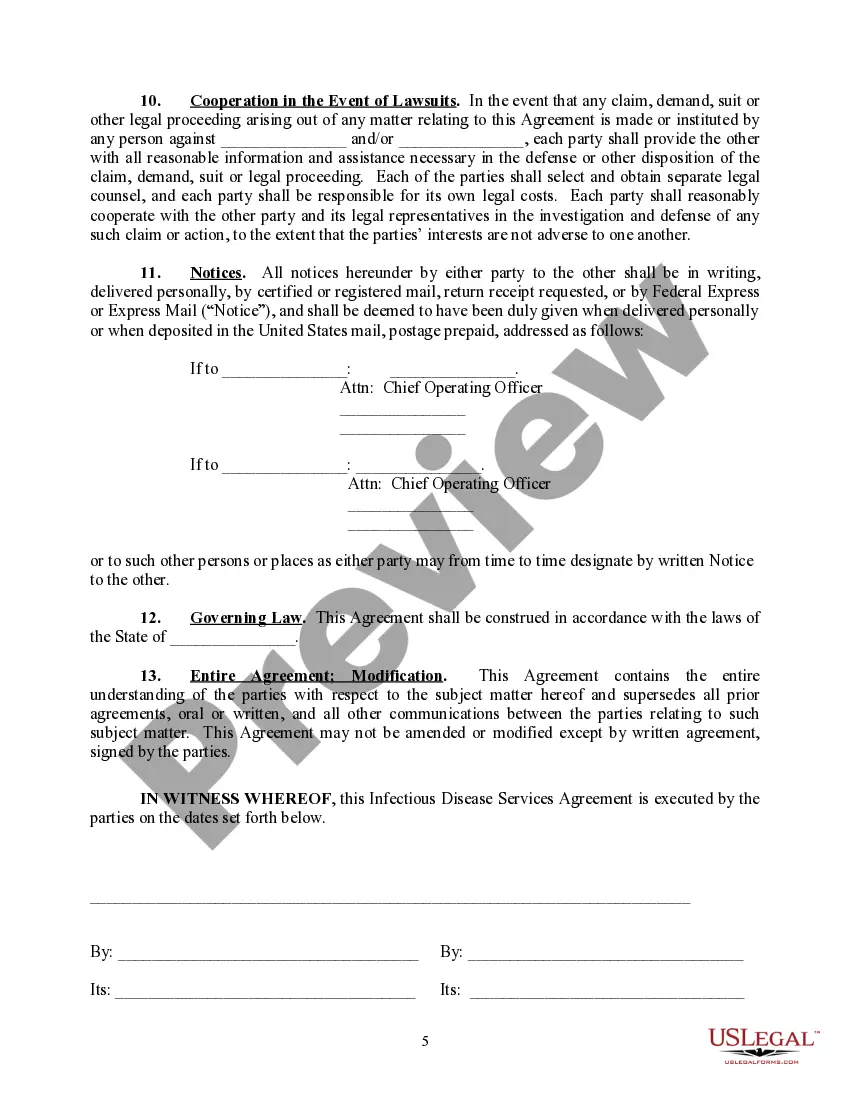 Preview Infection Prevention and Antimicrobial Stewardship Services Agreement