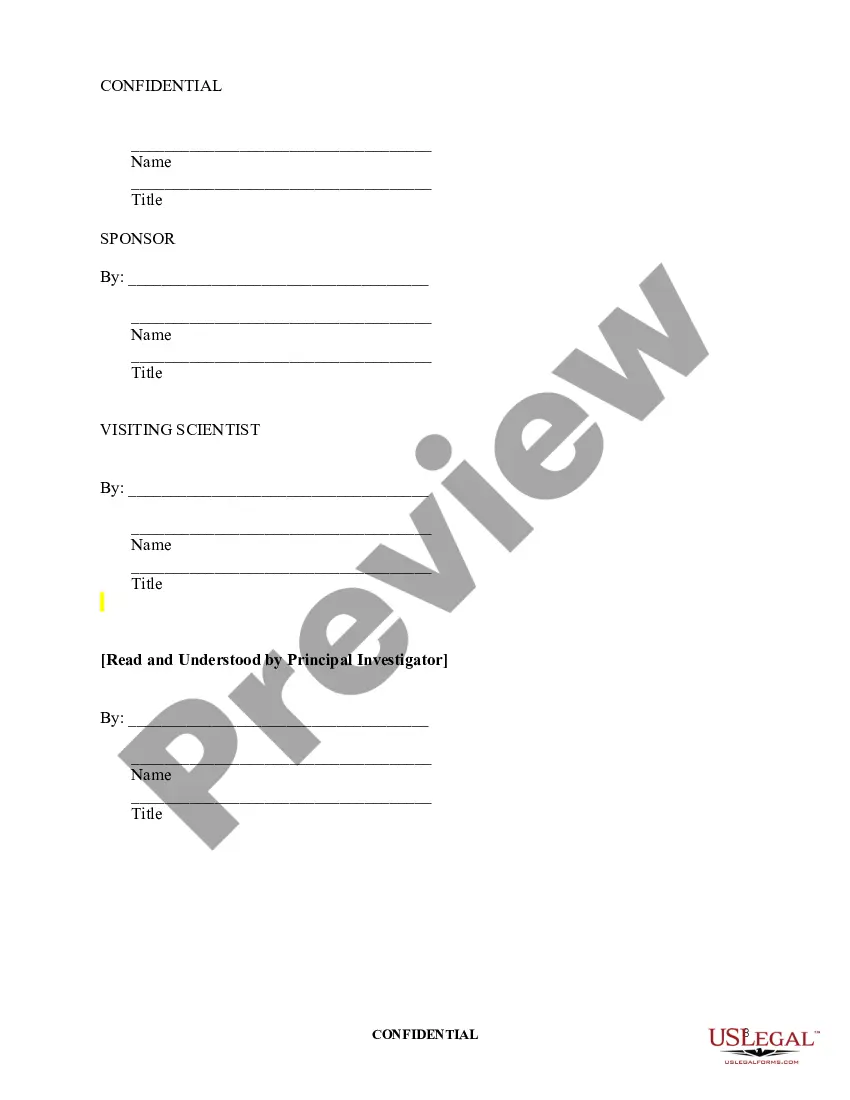 Get Visiting Scientist Agreement for Visitation to College Research Foundation Preview Visiting Scientist Agreement for Visitation to College Research Foundation