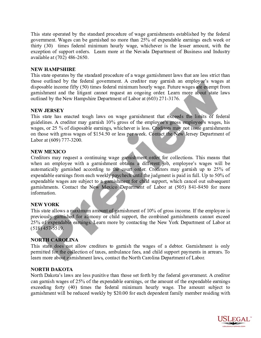 Get Garnishment Laws - State-by-State Preview Garnishment Laws - State-by-State