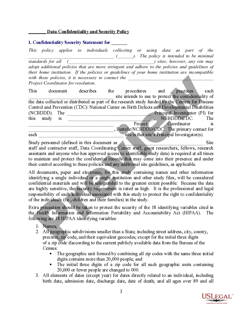 Get Data Confidentiality and Security Statement with Confidentiality Statement of Understanding - Preview Data Confidentiality and Security Statement with Confidentiality Statement of Understanding -