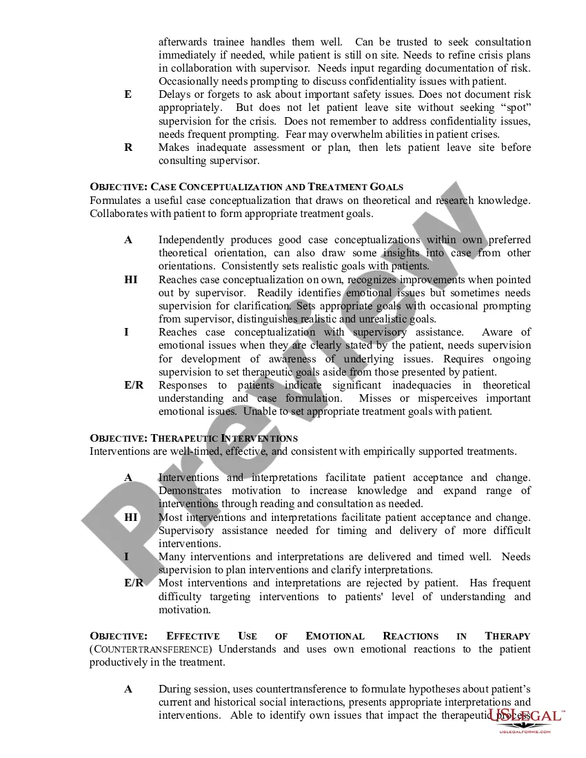 Get Assessment Form for Psychology Trainee Competency Evaluation Preview Assessment Form for Psychology Trainee Competency Evaluation