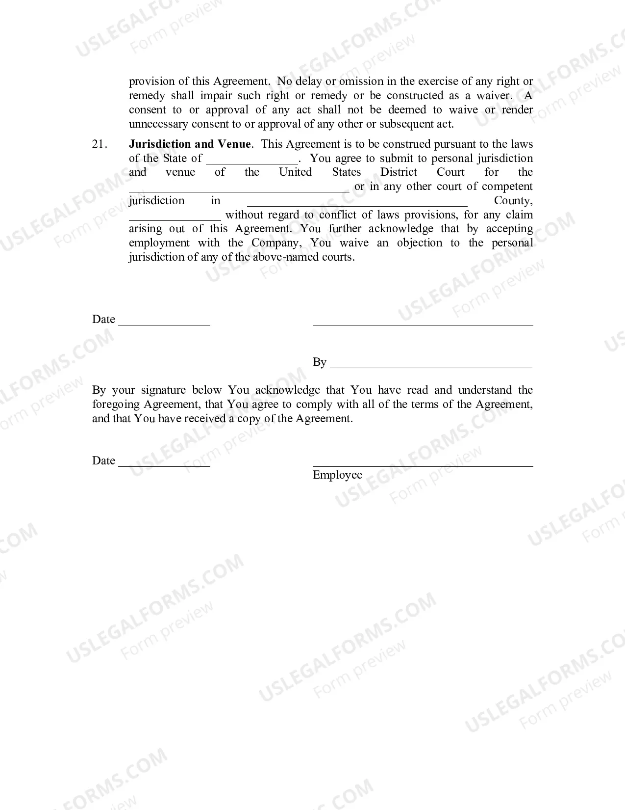 Preview Confidentiality Agreement for Employment Purposes