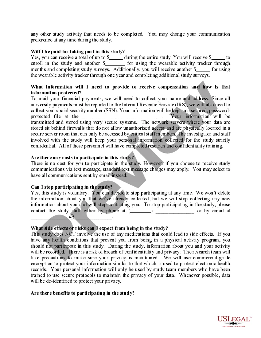 Get Informed Consent for Online Dashboard Use for Research Participant Preview Informed Consent for Online Dashboard Use for Research Participant
