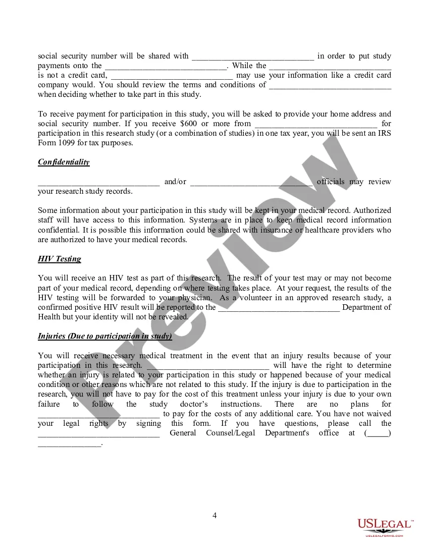 Get Research Study Consent Form with Assent for Minor Participant Preview Research Study Consent Form with Assent for Minor Participant