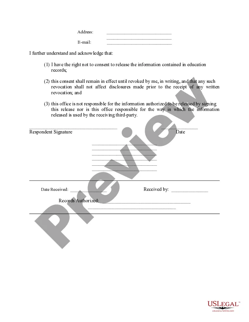 Preview Waiver of Student Confidentiality under FERPA