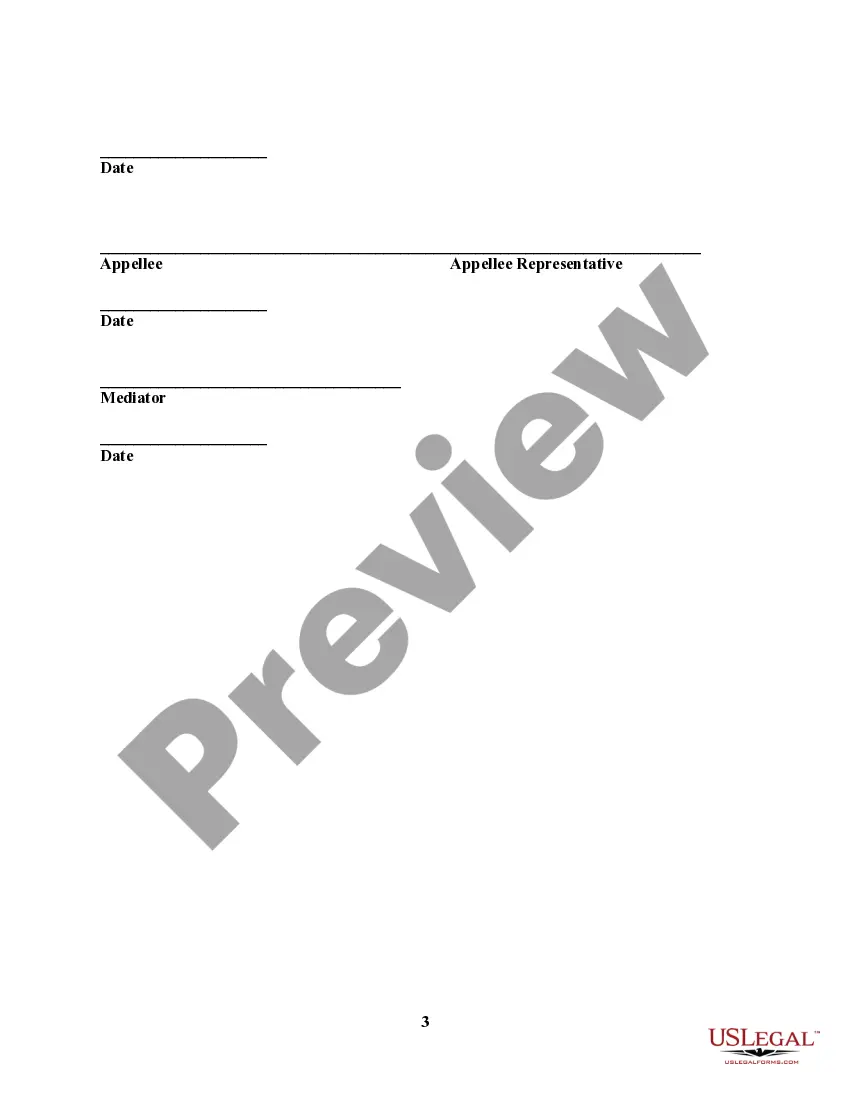 Preview Mediation Agreement