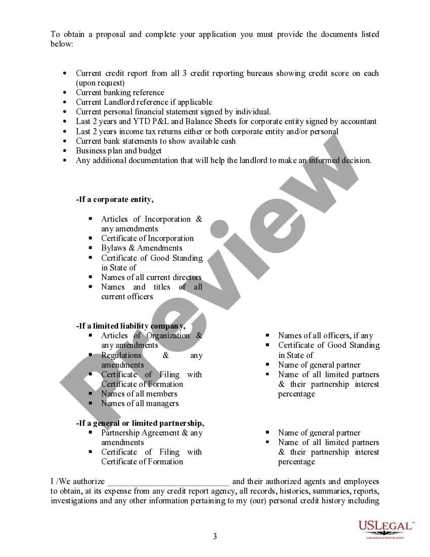 Get Application for Lease of Commercial Property Preview Application for Lease of Commercial Property