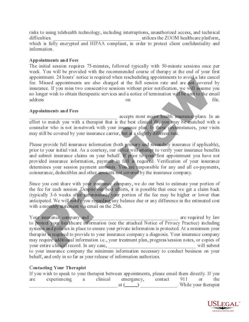 Get Informed Consent for Telehealth Practices for Mental Health Provider Preview Informed Consent for Telehealth Practices for Mental Health Provider