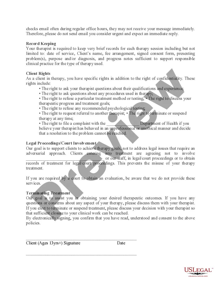 Get Informed Consent for Telehealth Practices for Mental Health Provider Preview Informed Consent for Telehealth Practices for Mental Health Provider