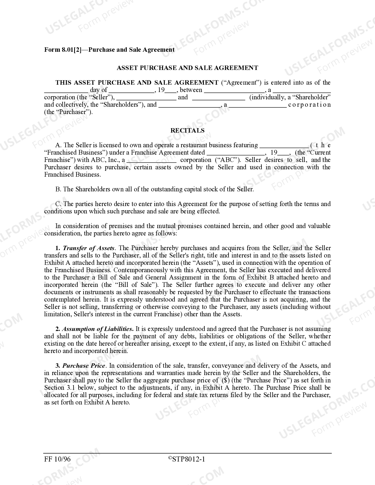 Aba Model Asset Purchase Agreement With Commentary Pdf US Legal Forms