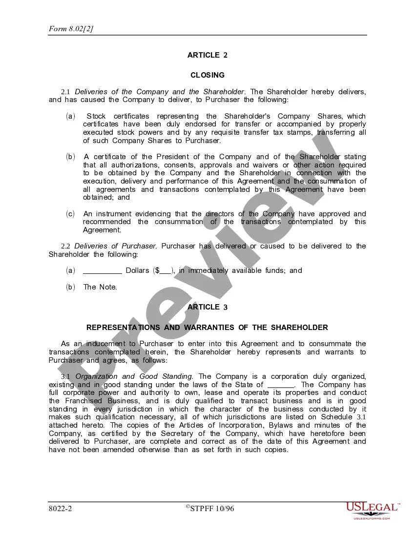 Get Model Stock Purchase and Sales Agreement Preview Model Stock Purchase and Sales Agreement