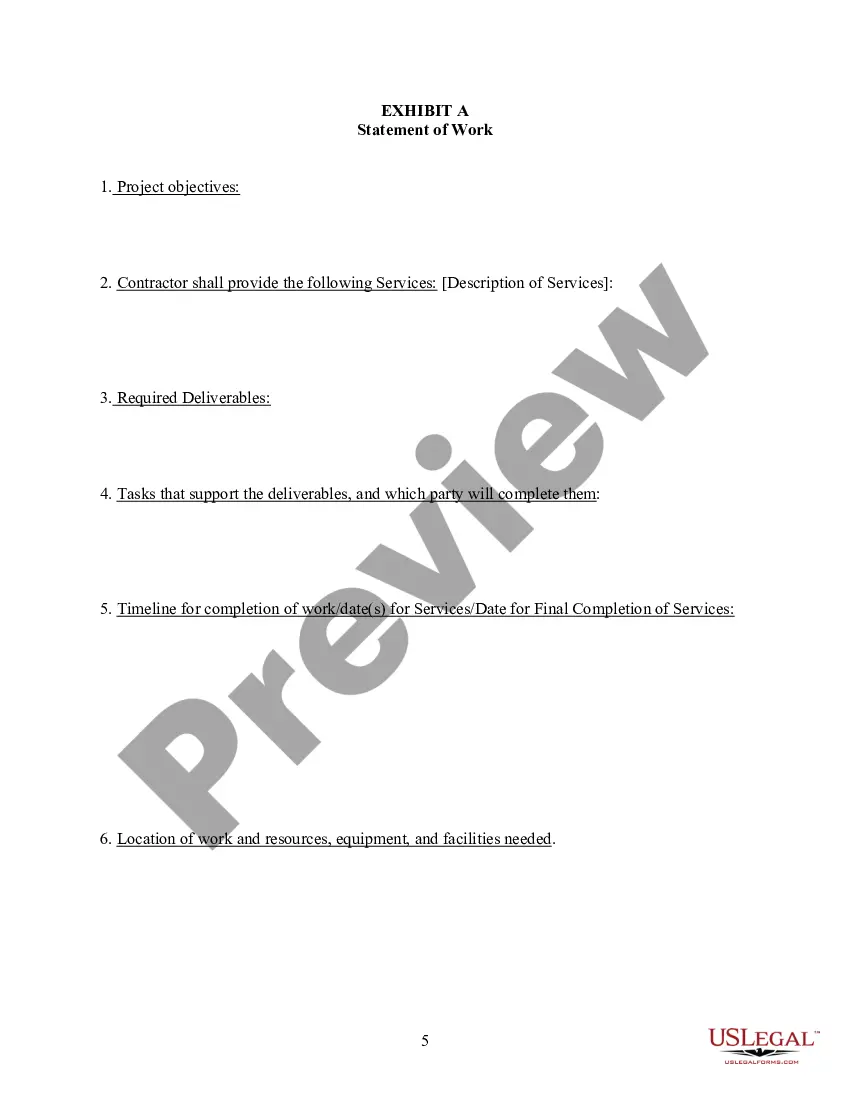 Preview Professional Services Agreement with University