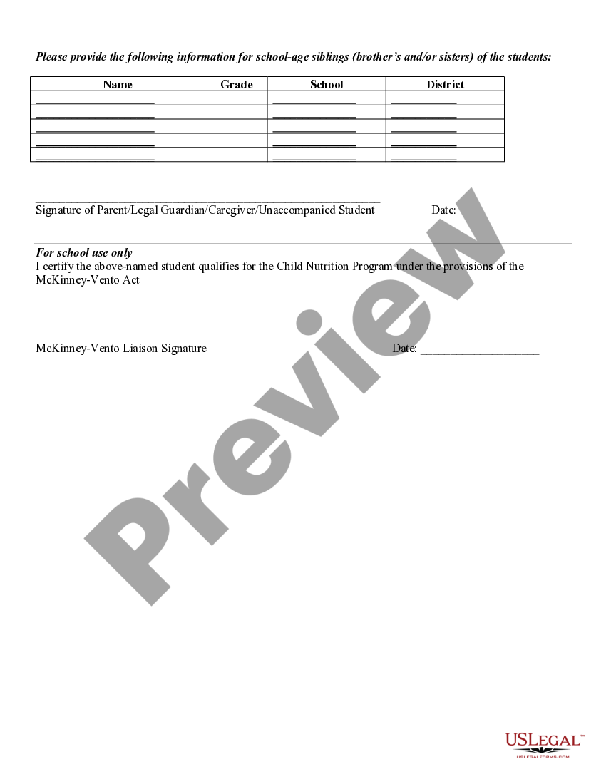 Student Residency Questionnaire US Legal Forms