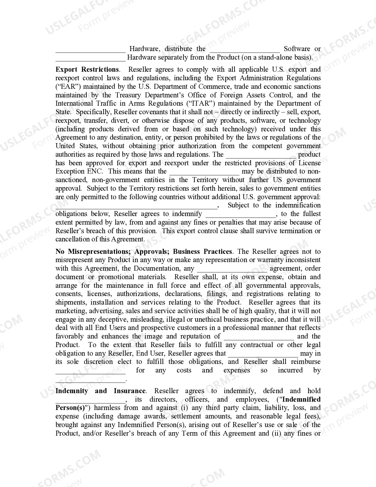 Preview Reseller Agreement