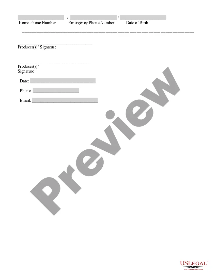 Get Cast and Crew Release Form Preview Cast and Crew Release Form