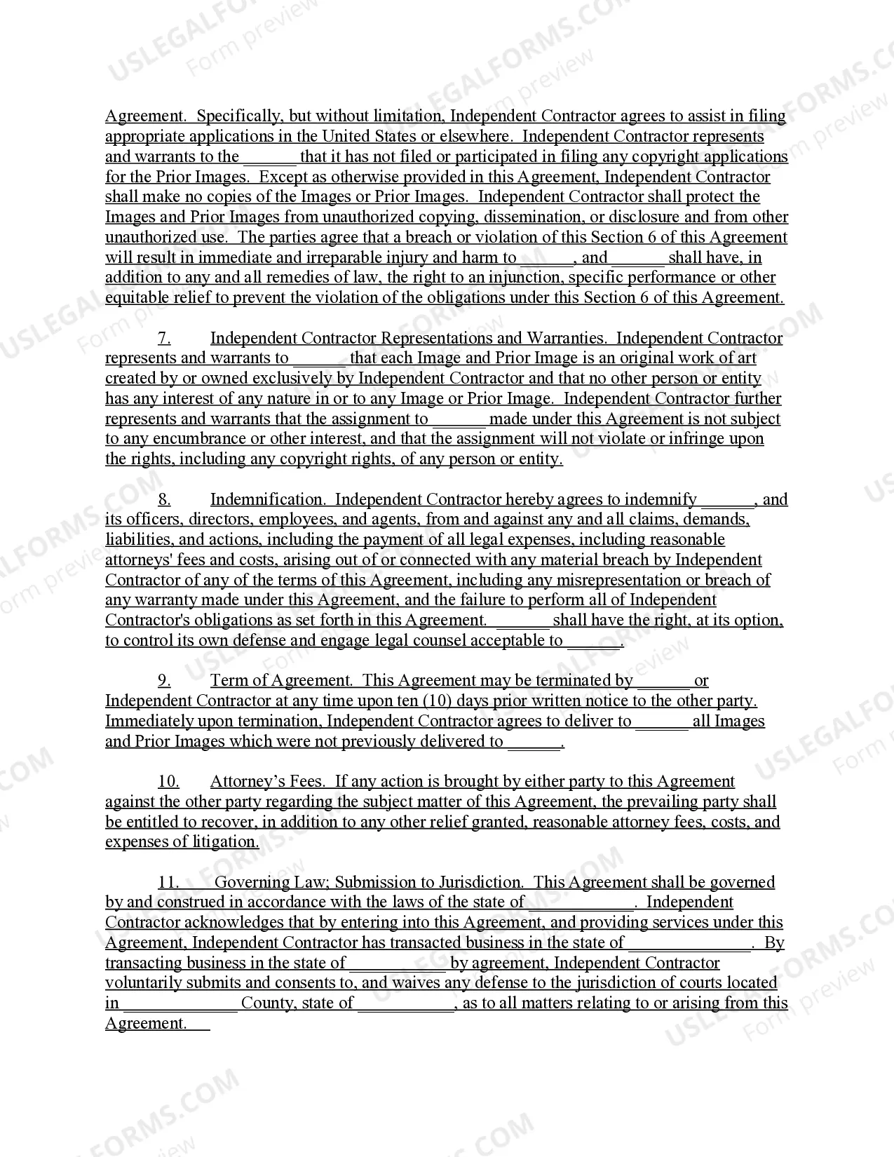 Preview Third Party Independent Contractor Agreement