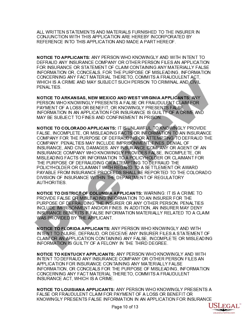 Preview Insurance Application by General or Private Limited Partnership