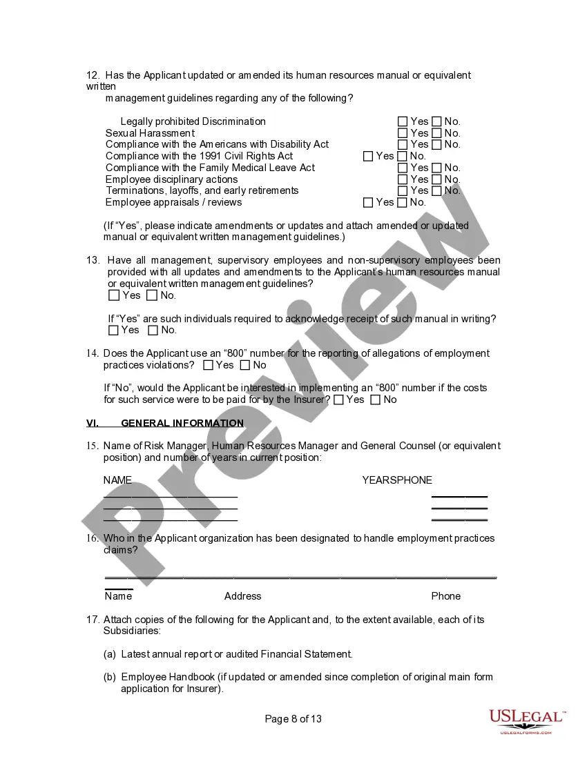 Preview Insurance Application by General or Private Limited Partnership