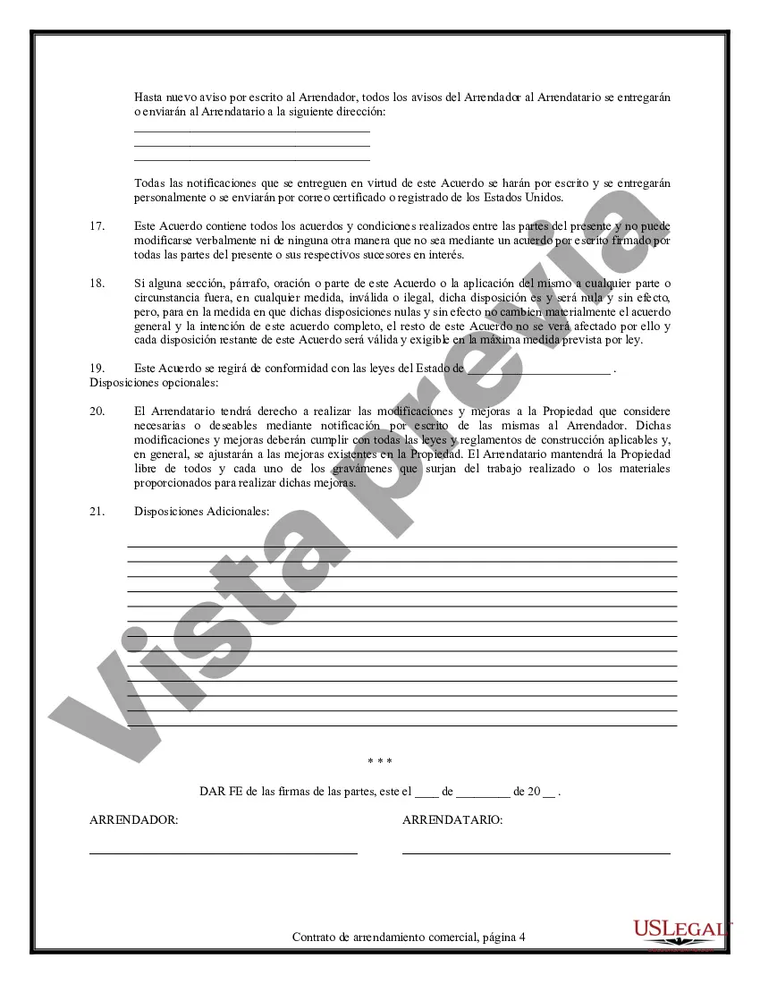 Preview Contrato de Arrendamiento Comercial de Espacio de Oficina