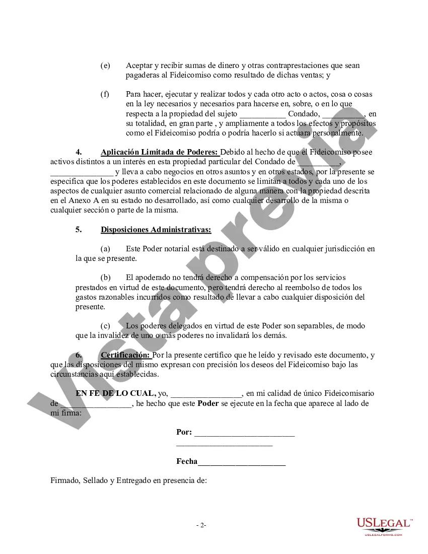 Preview Poder notarial del fideicomisario