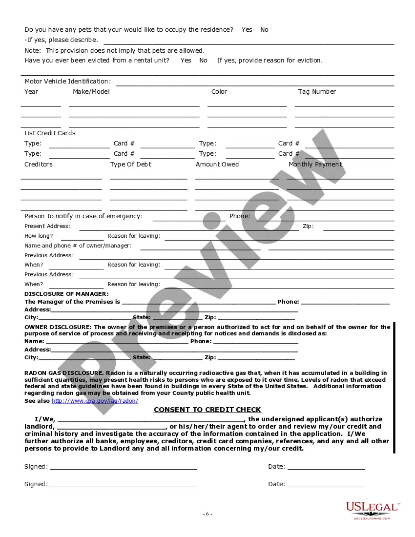 Preview Solicitud de Arrendamiento de Vivienda - Residential Lease Application