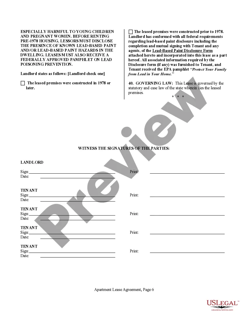 Get Apartment Lease for 6 Months Preview Apartment Lease for 6 Months